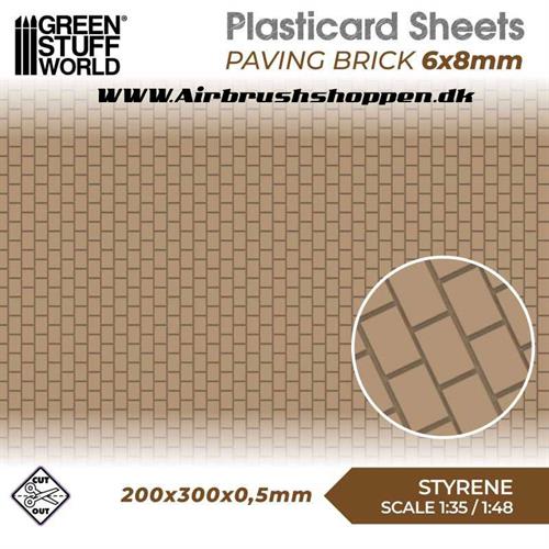 Plasticard - Paving Brick 6x8mm GSW